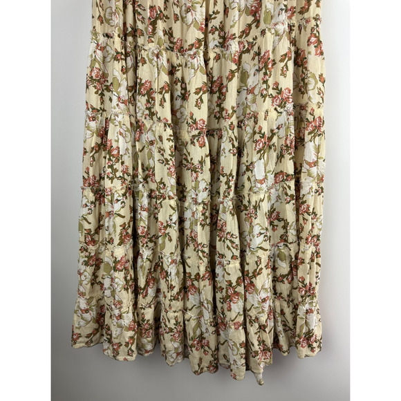 Ralph Lauren Denim & Supply Floral Tiered Maxi Skirt Medium Boho Cottagecore - Picture 5 of 16
